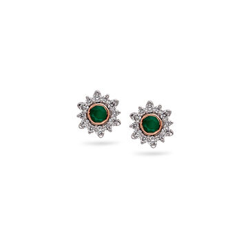 Serene Rose Gold Blossom Studs