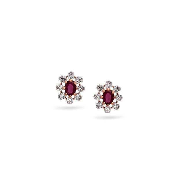 Scarlet Halo Sparkling Studs,,hi-res 