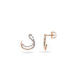 Swan's Embrace Rose Gold Studs,,hi-res 2