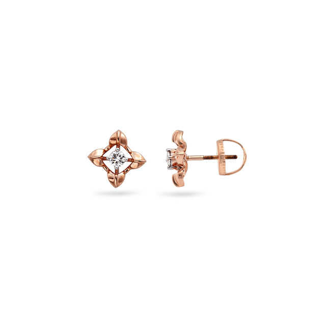 Diamond Brilliance Rose Gold Studs,,hi-res 2