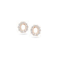 Floral Grace Rose Gold Studs,,hi-res 