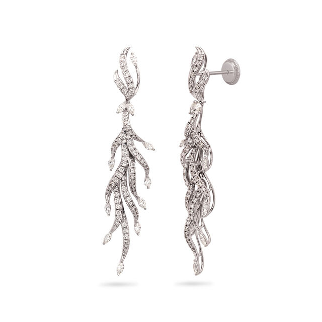 Tendril Diamond Drop Earrings,,hi-res 2