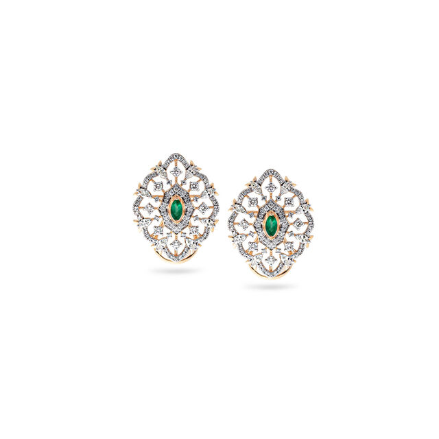 Green Oasis Diamond Studs,,hi-res 