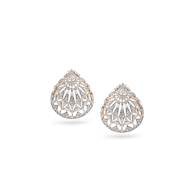 Gold Teardrop Treasure Studs,,hi-res 