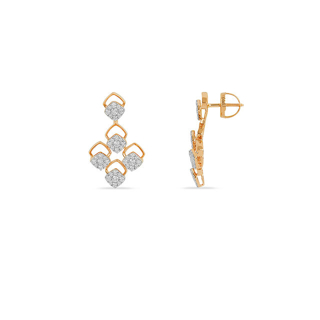 Tanishq 18KT Diamond Earrings for Women 2