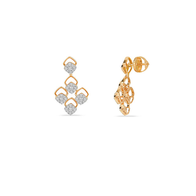 Tanishq 18KT Diamond Earrings for Women 3