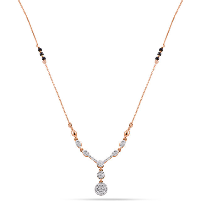 Rose Gold with Diamonds Mangalsutra 