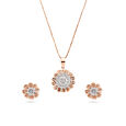 Rose Gold and Diamond Pendant and Earrings Set,,hi-res 