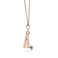 Elegant Triangular Diamond & Rose Gold Pendant & Earrings Set,,hi-res 2