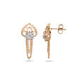 Lotus-Inspired Diamond and Gold Earrings,,hi-res 2
