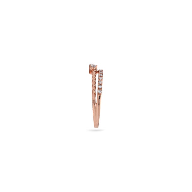 Graceful Rose Gold and Diamond Ring,,hi-res 2