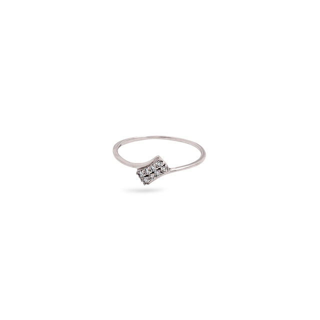 Minimalistic Diamond and White Gold Ring,,hi-res 