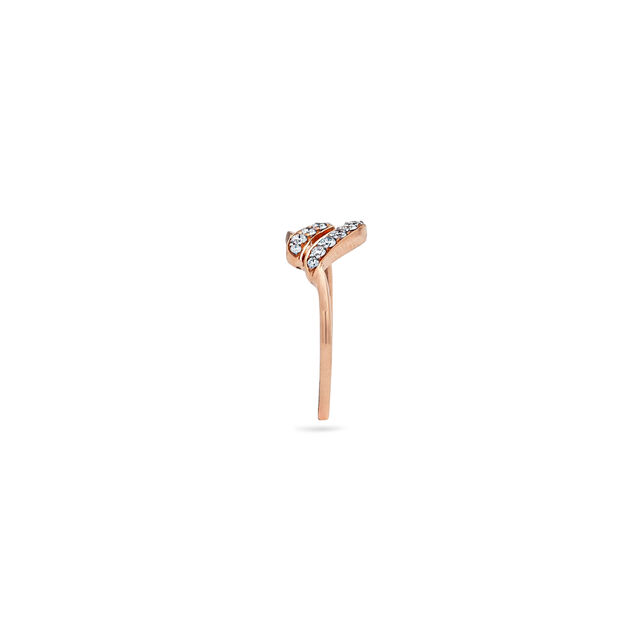 Elegant Swirl Diamond and Rose Gold Ring,,hi-res 2
