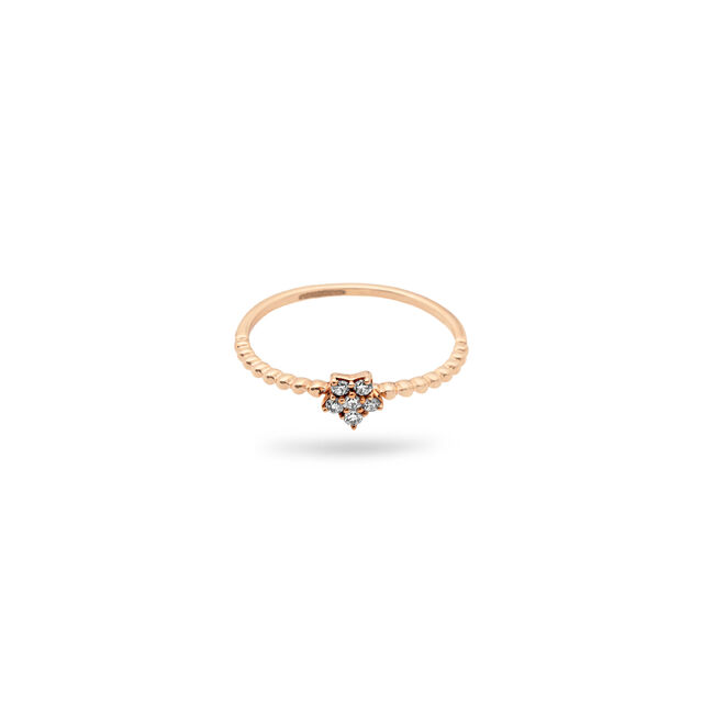 Diamond-Kissed Floral Ring,,hi-res 