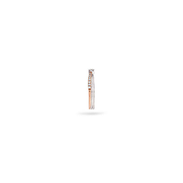 Elegant Gold and Diamond Interlocking Ring,,hi-res