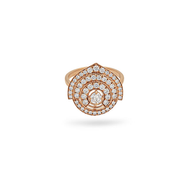 Rose Gold Glamor Cocktail Ring,,hi-res 