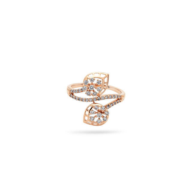 Diamond Leaf Wrap Ring,,hi-res 