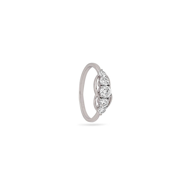 Diamond Charm White Gold Ring,,hi-res 