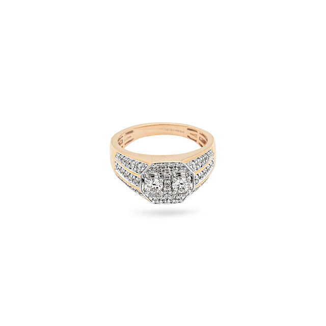 Bold Diamond & Yellow Gold Ring,,hi-res 