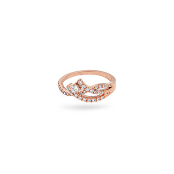 Radiant Rose Gold Knot Ring