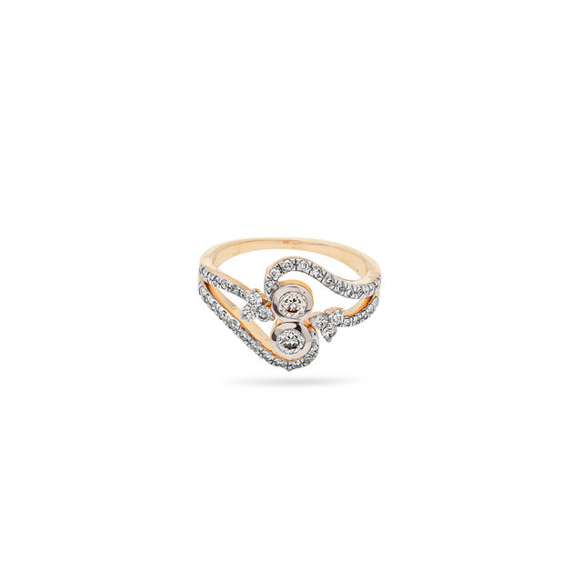 Enchanting Floral Gold and Diamond Ring,,hi-res 