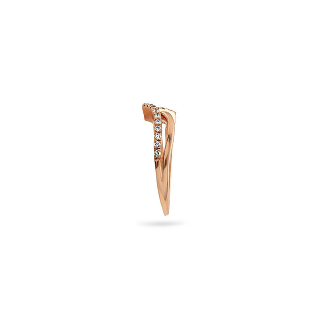 Asymmetrical Gold and Diamond Ring,,hi-res 2