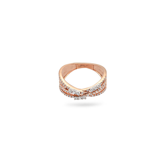 Stunning Interlocking Gold and Diamond Ring,,hi-res 