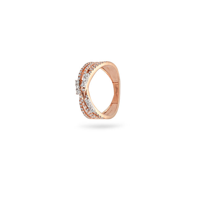 Stunning Interlocking Gold and Diamond Ring,,hi-res 3