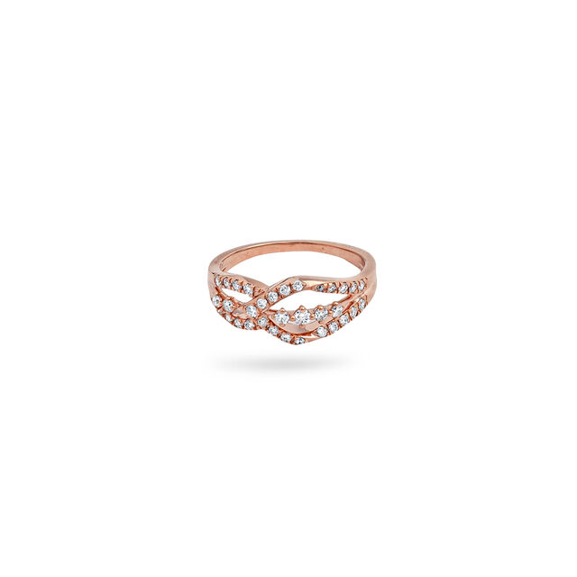 Chic Rose Gold and Diamond Ring,,hi-res 