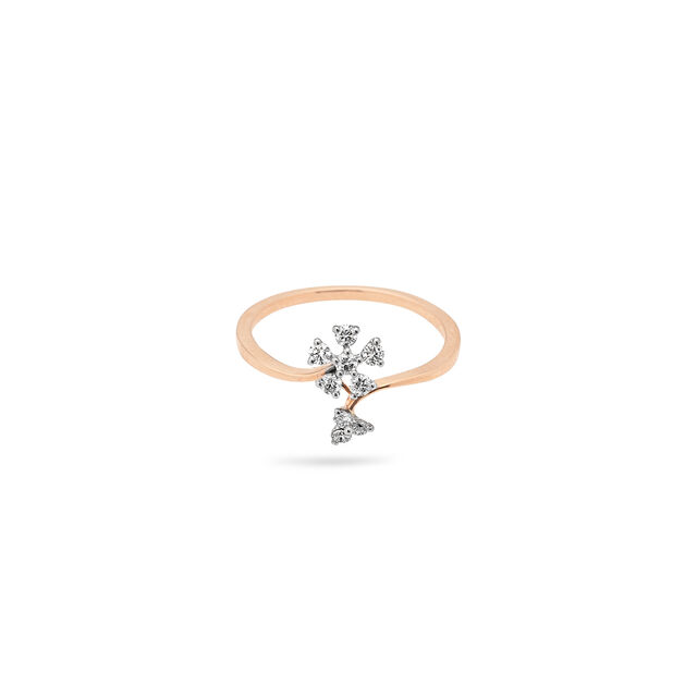 Delicate Floral Bypass Ring,,hi-res 