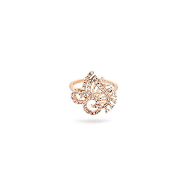 Regal Rose Gold Diamond Ring,,hi-res 