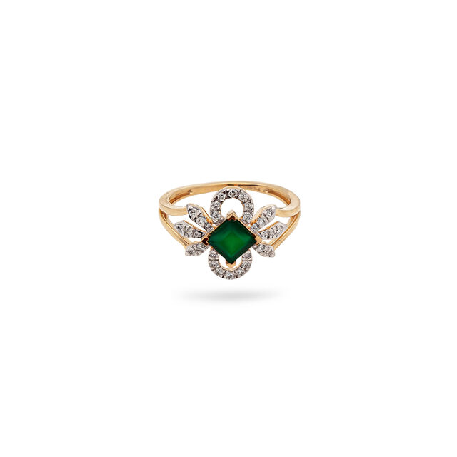 Golden Floral Whispers Ring,,hi-res 