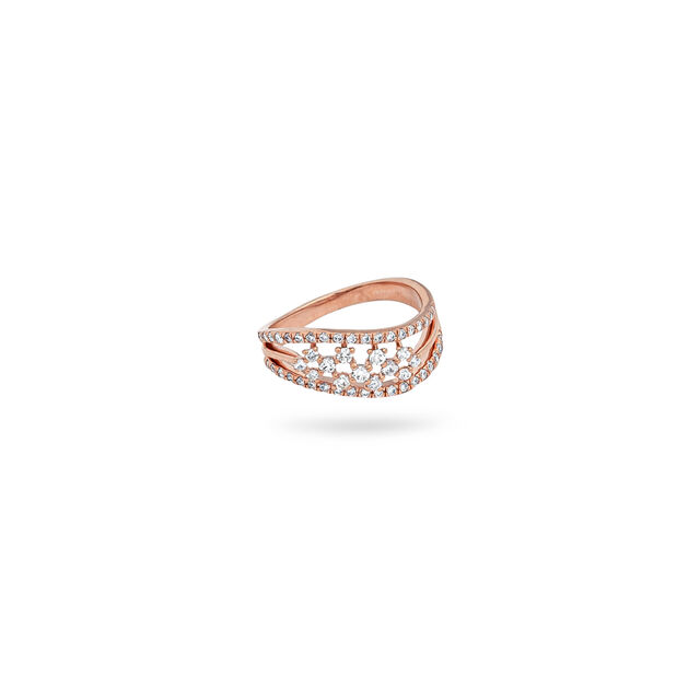 Rose Gold Diamond Lattice Ring,,hi-res 