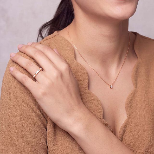 Timeless Rose Gold Sparkle Ring 3