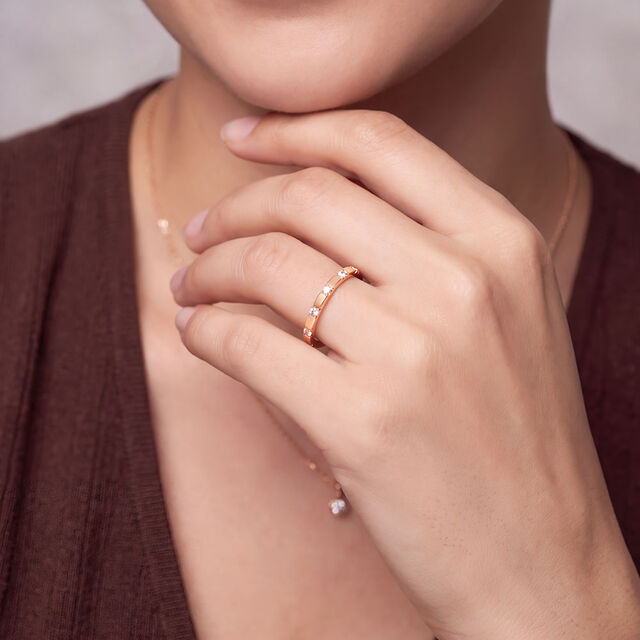 Timeless Rose Gold Sparkle Ring,,hi-res 2