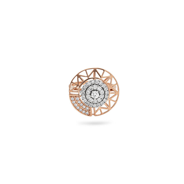 Statement Floral Gold and Diamond Ring,,hi-res 