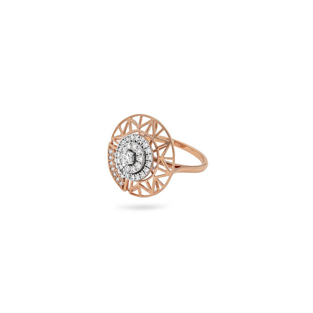 Statement Floral Gold and Diamond Ring,,hi-res 2