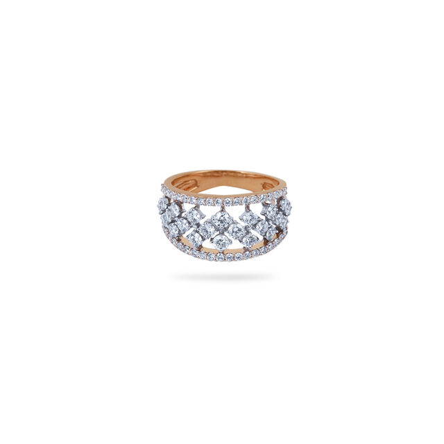 Lattice Diamond Glimmer Ring 