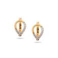 Dainty Gold and Diamond Hoop Earrings,,hi-res 
