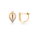 Dainty Gold and Diamond Hoop Earrings,,hi-res 2