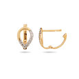 Dainty Gold and Diamond Hoop Earrings,,hi-res 3