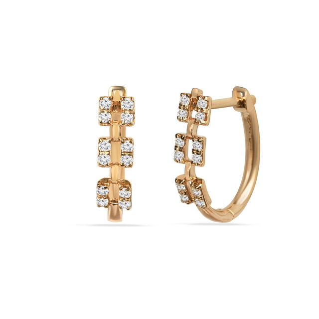 Tanishq 18KT Diamond Hoop Earrings for Women 5