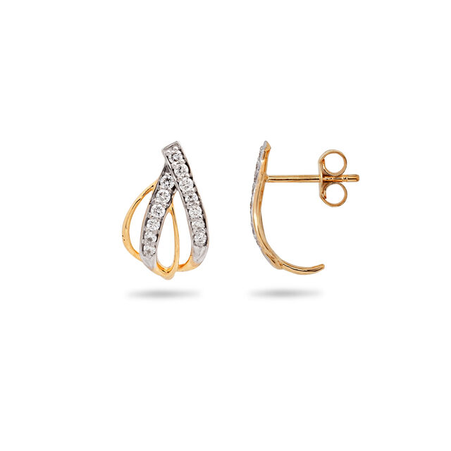 Sophisticated Leafy Hoop Earrings,,hi-res 2
