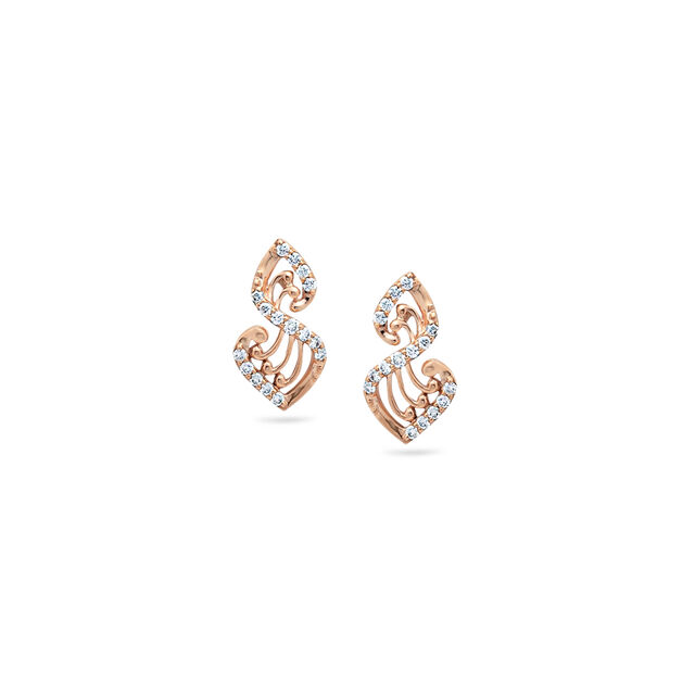 Majestic Swan Stud Earrings,,hi-res 