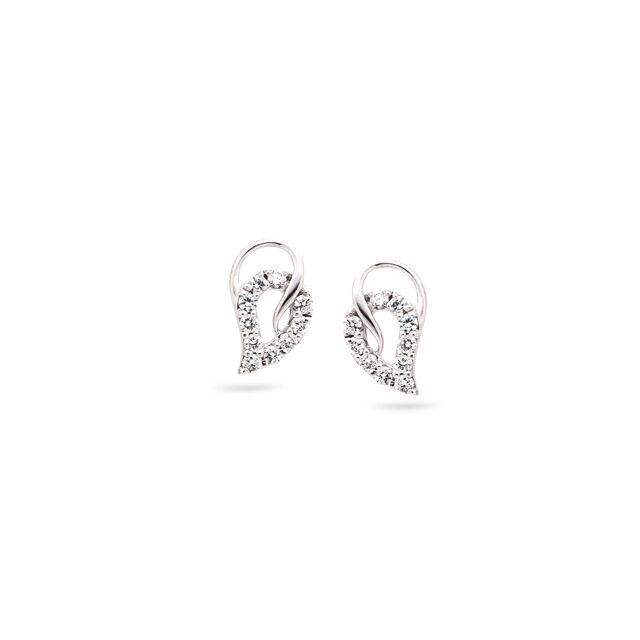 Radiant White Gold Diamond Oval Earrings,,hi-res 