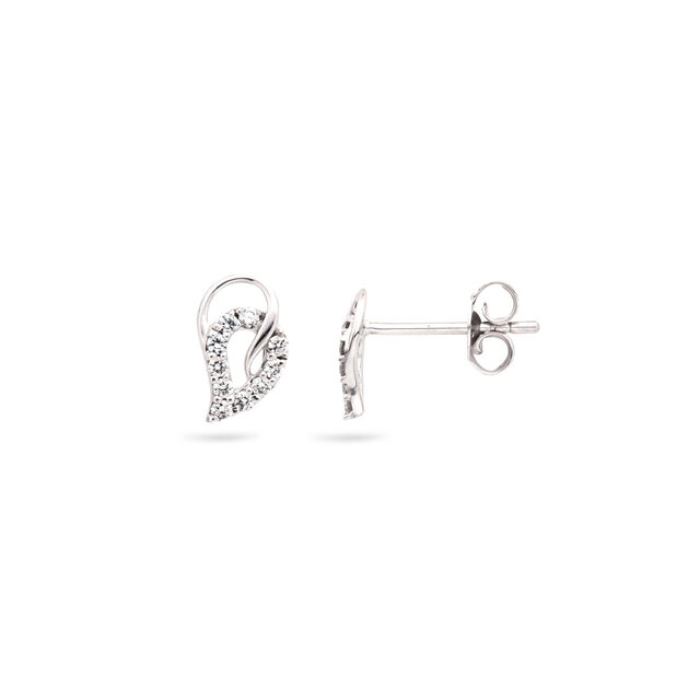 Radiant White Gold Diamond Oval Earrings,,hi-res 2