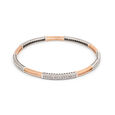 Timeless Harmony White and Rose Gold Diamond Bangle,,hi-res 