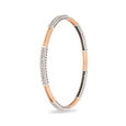 Timeless Harmony White and Rose Gold Diamond Bangle,,hi-res 2