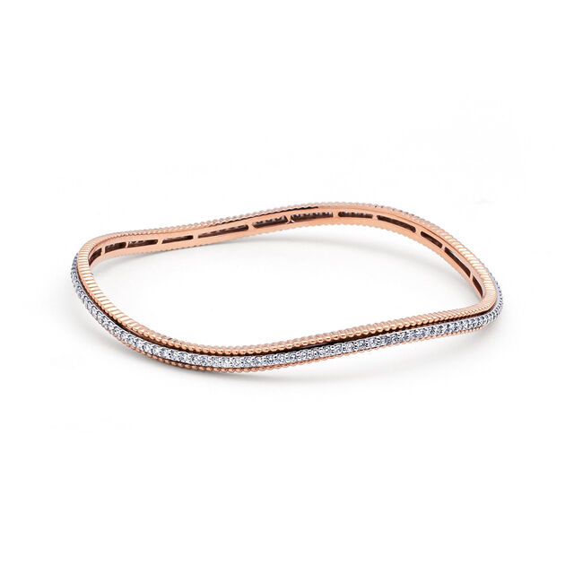 Eternal Opulence Diamond & Gold Bangle,,hi-res 