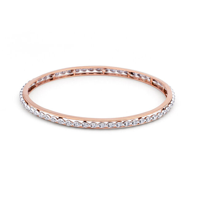 Radiant Echoes Diamond & Gold Bangle,,hi-res 